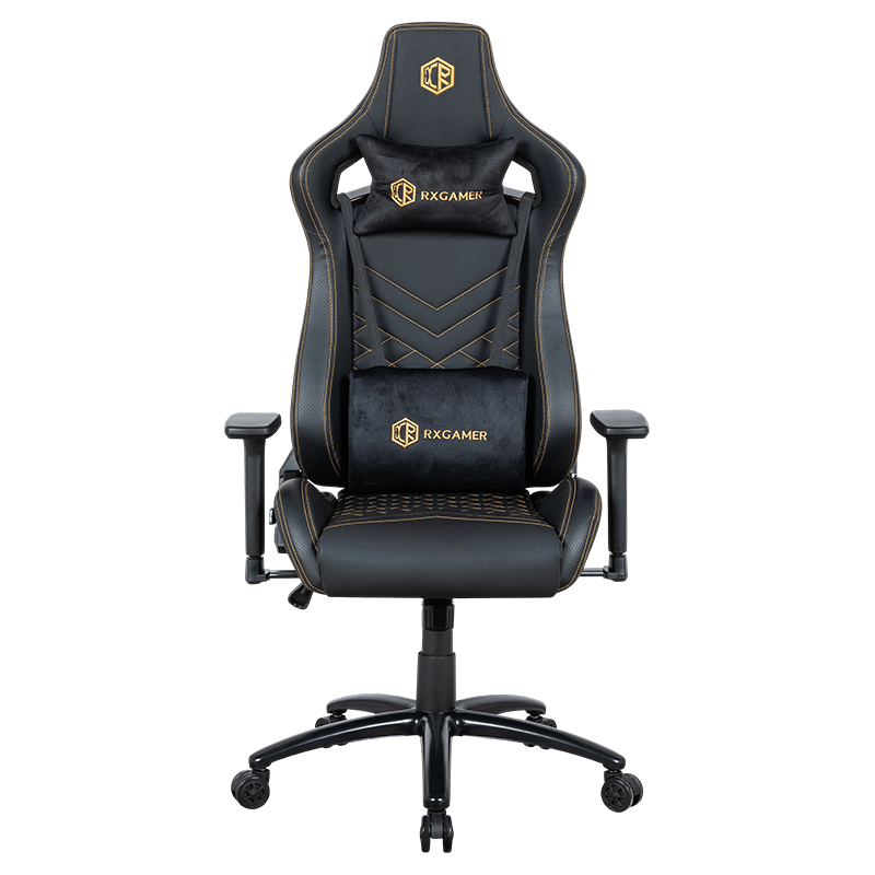 RXGAMER RX-2047 كرسي ألعاب متعدد الوظائف بمسند ذراع ثلاثي الأبعاد باللون الأسود غير اللامع