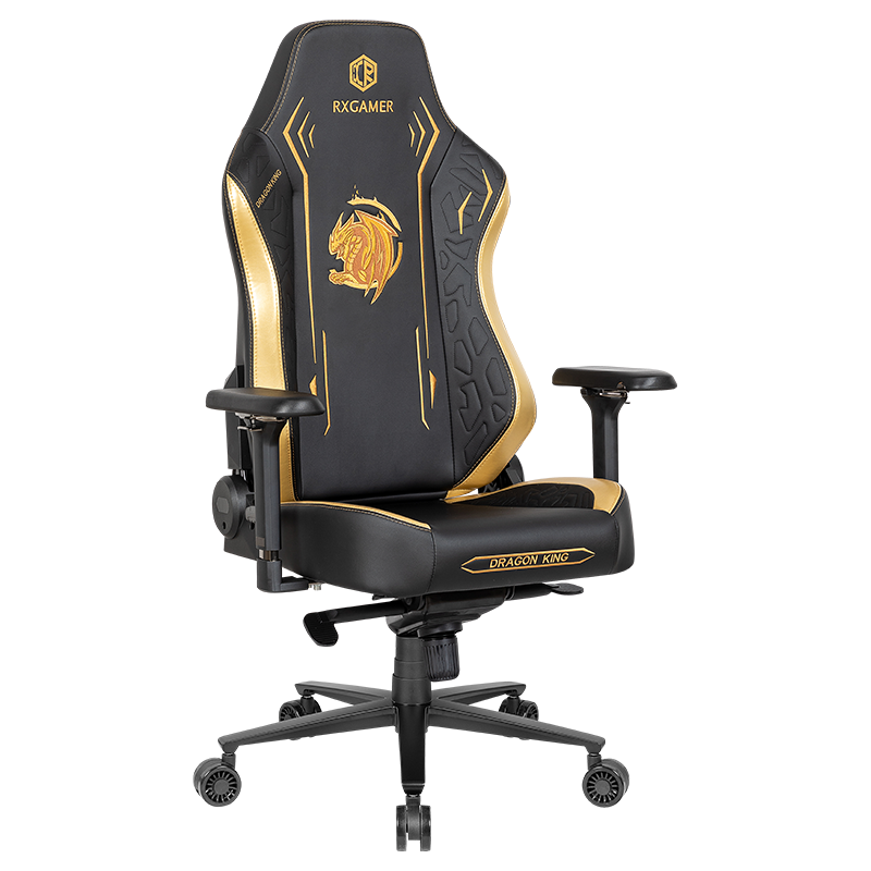 RXGAMER RX-2061 مسند رأس مغناطيسي مطرز بالتنين مستلق كرسي الألعاب