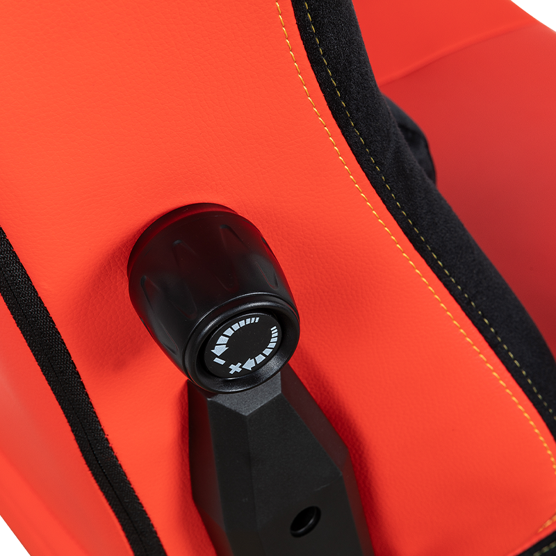 كرسي الألعاب RXGAMER RX-2063 ذو اللون الأحمر الوهج 4D بمسند للذراع قابل للتعديل لأسفل الظهر