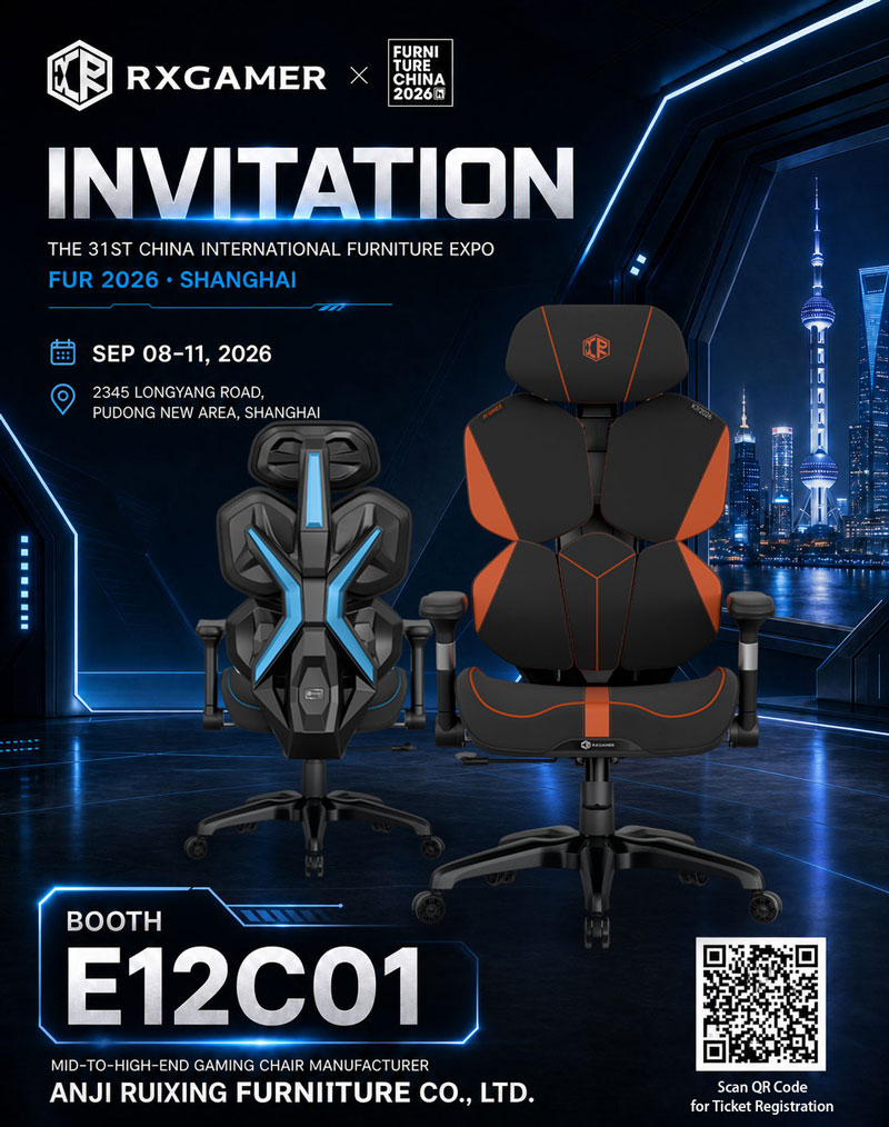 ANJI RUIXING FURNITURE CO., LTD. لعرض حلول الألعاب وكراسي المكاتب المبتكرة في معرض الأثاث الصيني 2026